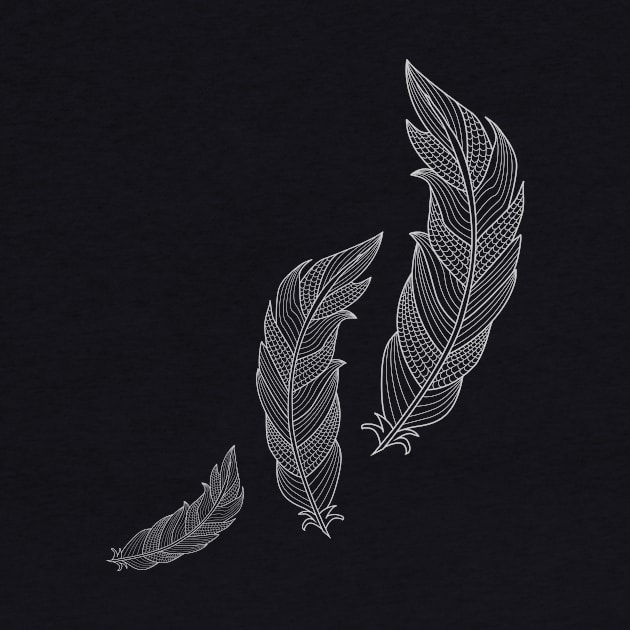 Feathers - Light Grey by theMeticulousWhim